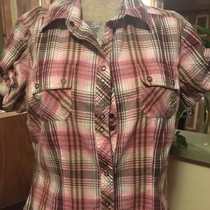 COPY - Arizona plaid cotton snap shirt